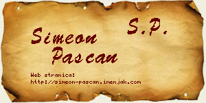Simeon Pašćan vizit kartica